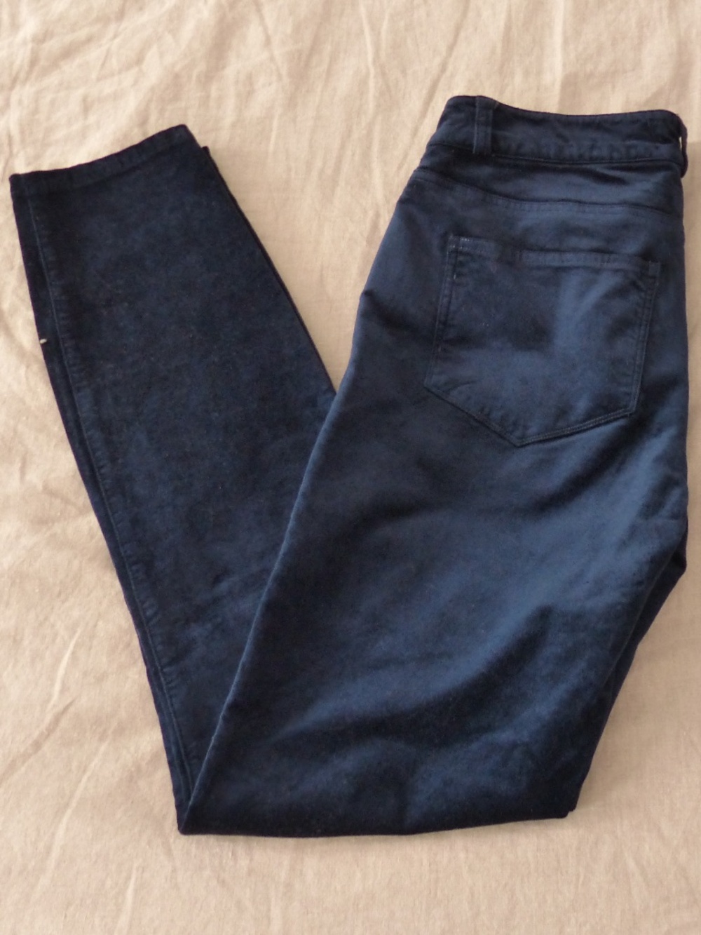 Paige Velvet Dark Blue Trousers